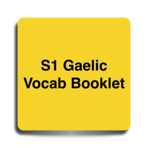 S1 Gaelic Vocab Booklet