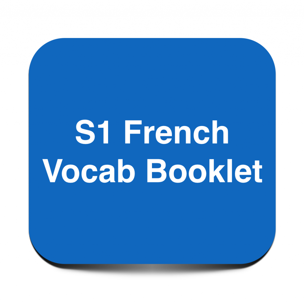 S1 French Vocab Booklet
